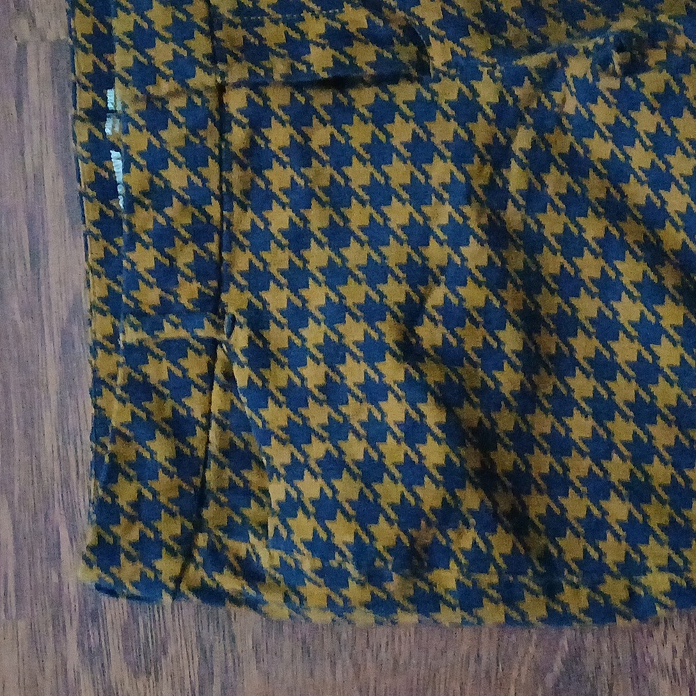 💟Orange &‎ navy houndstooth pants